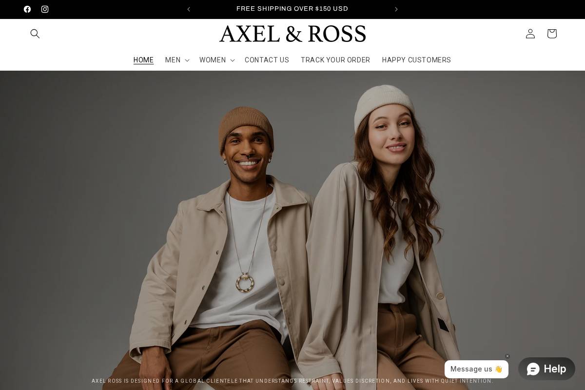 Axelross homepage screenshot