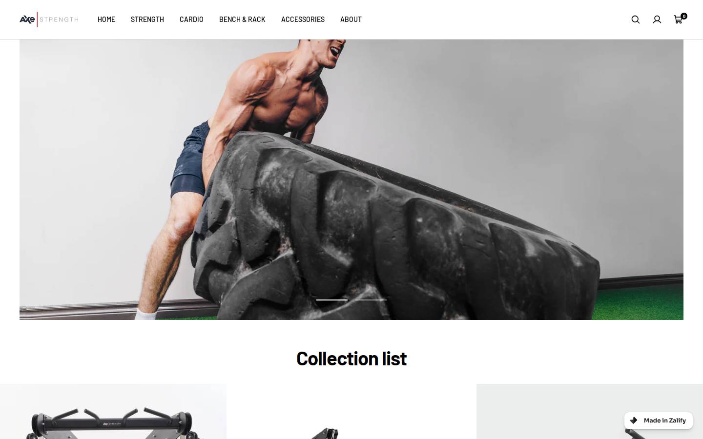 axestrength.com homepage screenshot