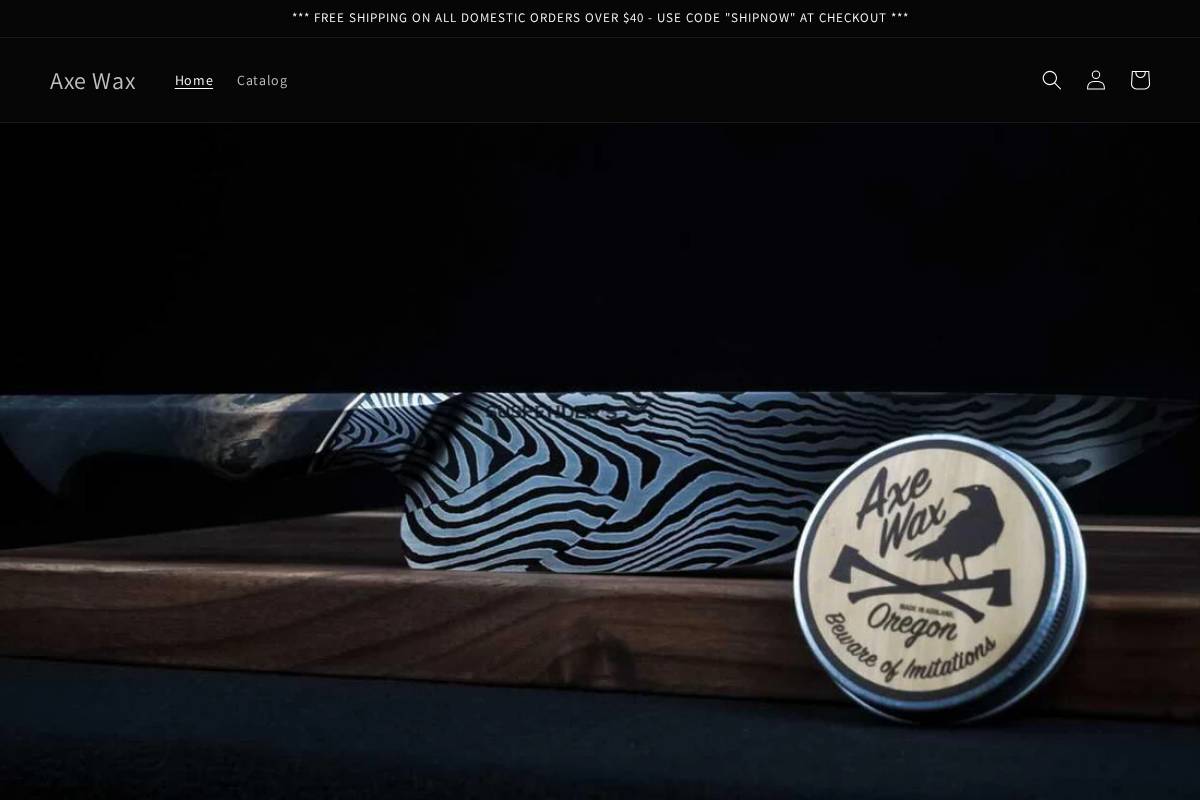 Axewax homepage screenshot
