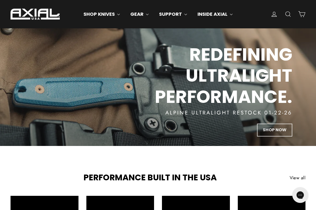 Axial homepage screenshot