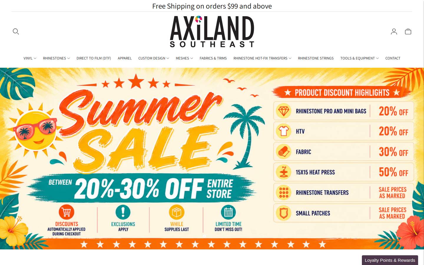 Axilandsoutheast homepage screenshot