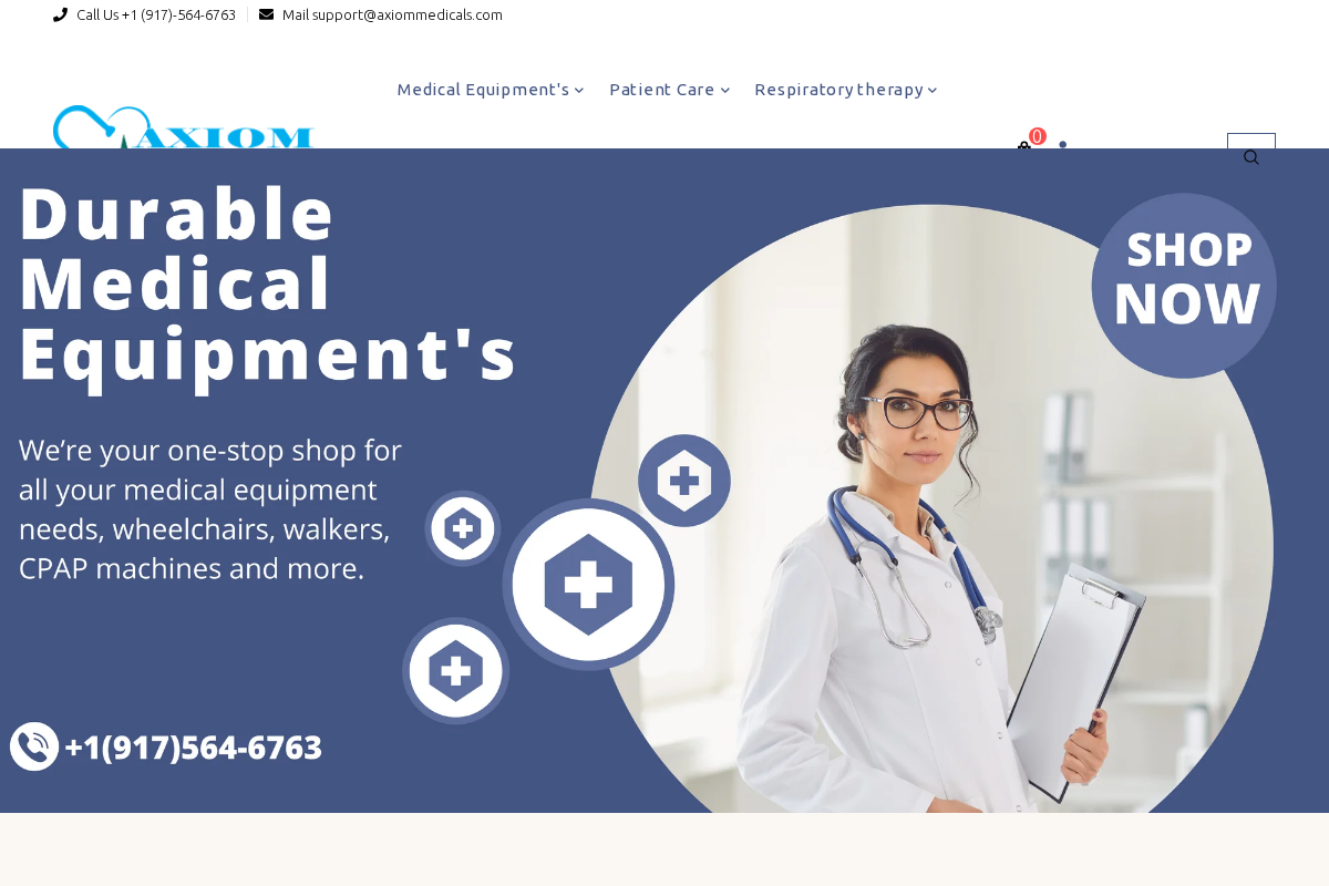 Axiom Medical Supplies homepage screenshot