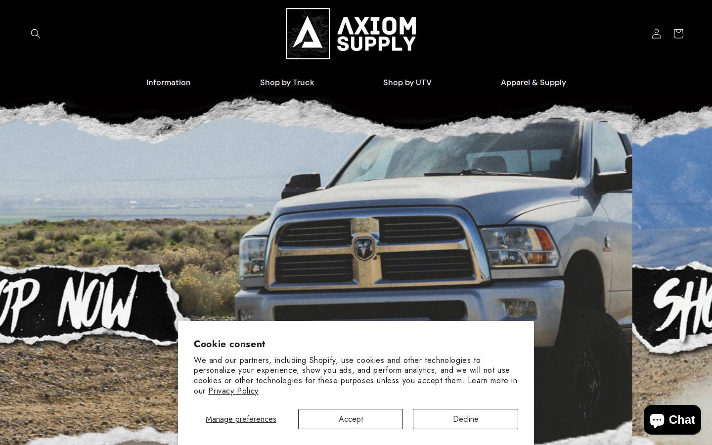 axiomsupply.co homepage screenshot