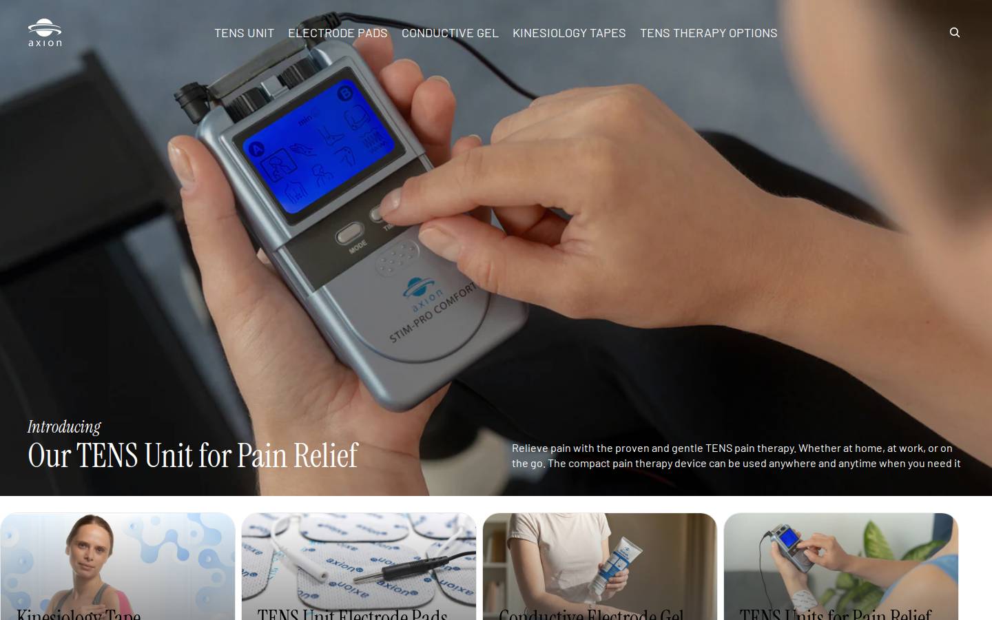 axion-shop.com homepage screenshot