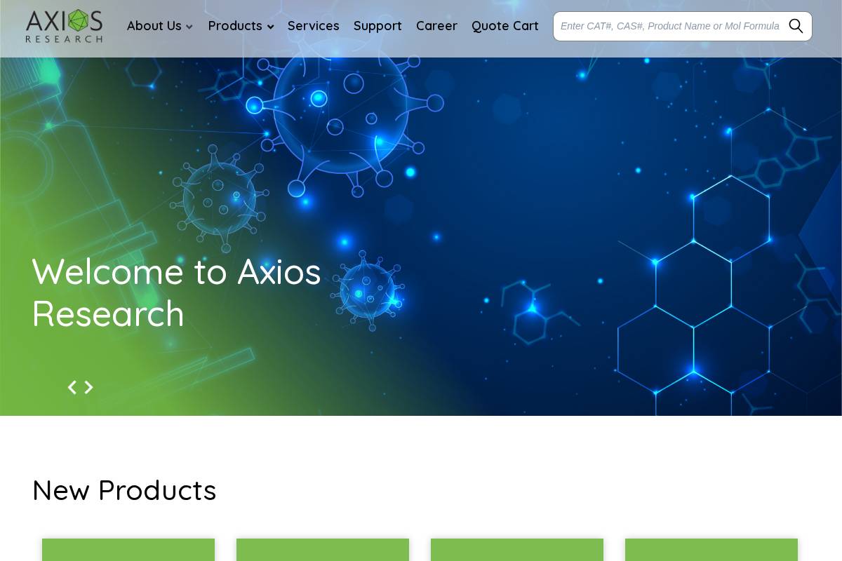 axios-research.com homepage screenshot