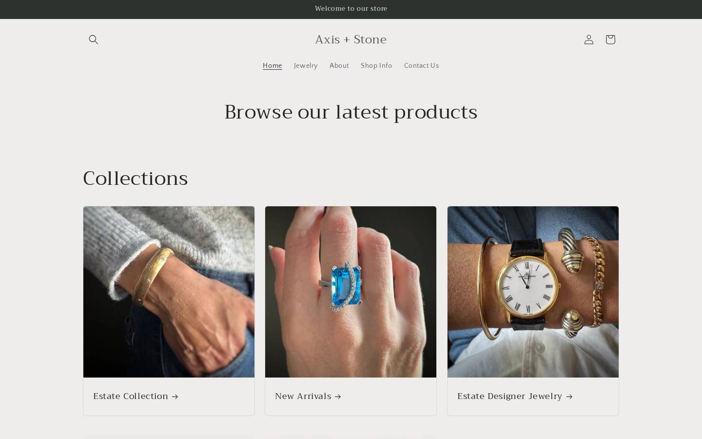 axisandstone.com homepage screenshot