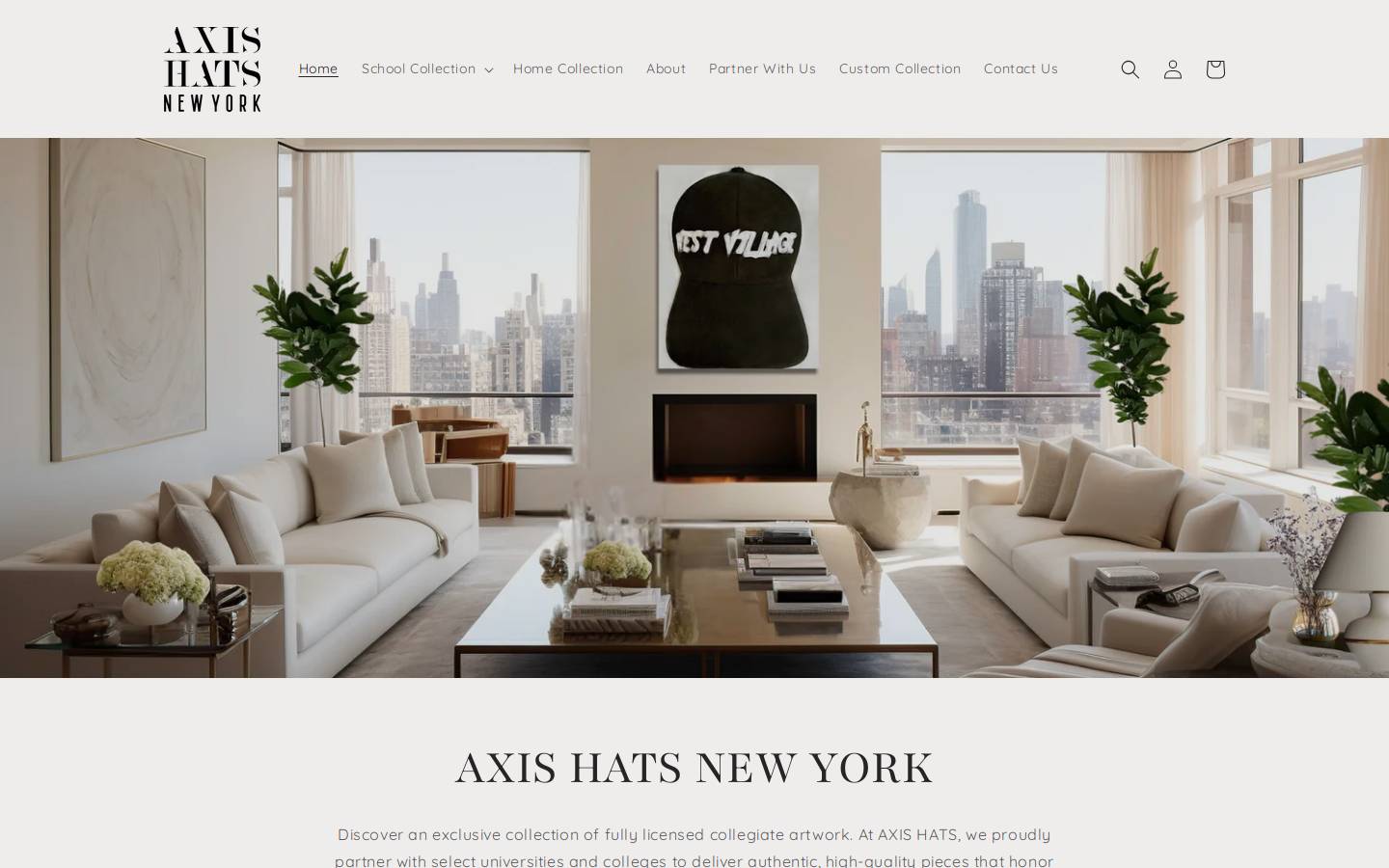 axishats.com homepage screenshot