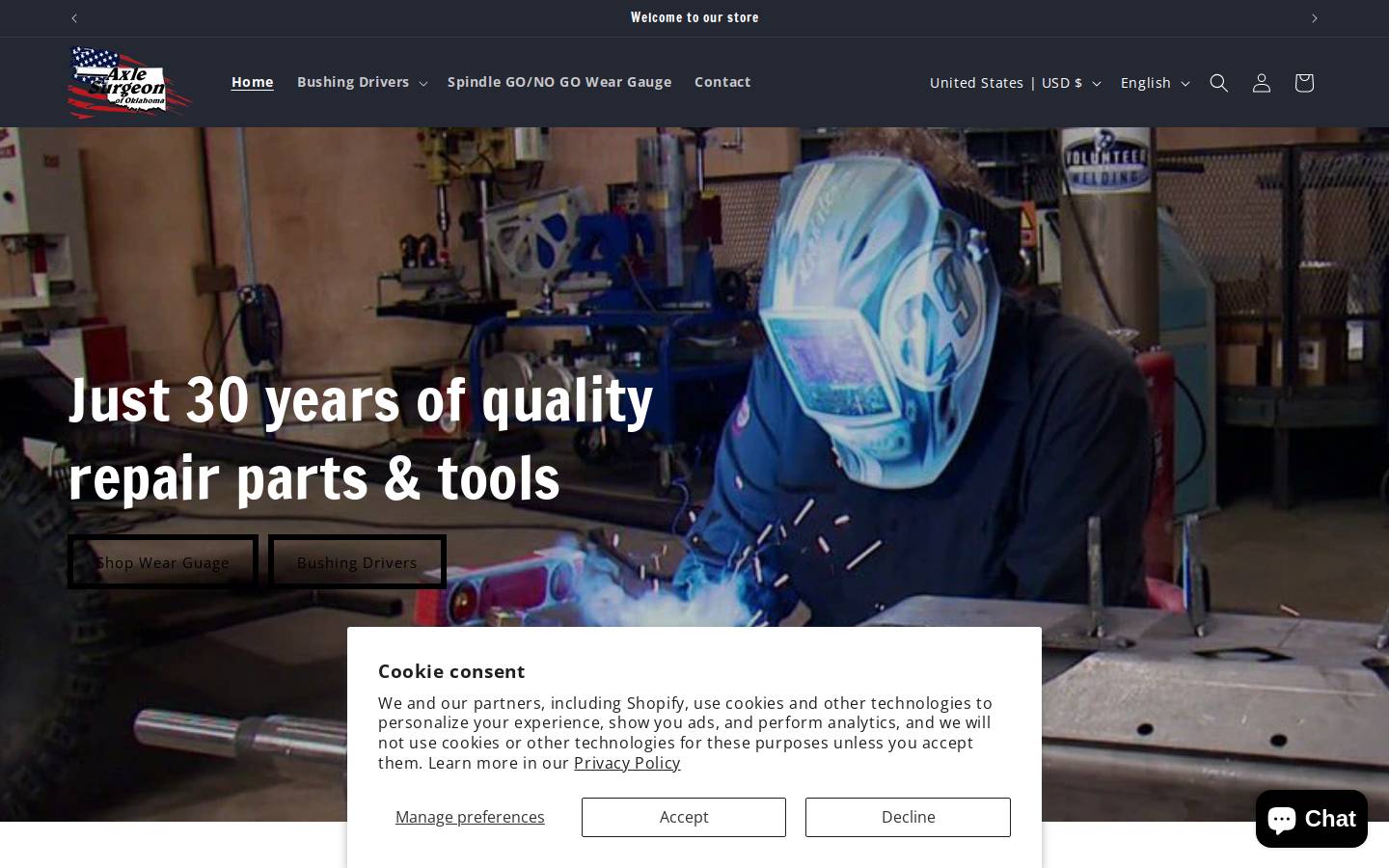 axlesurgeonofokparts.com homepage screenshot