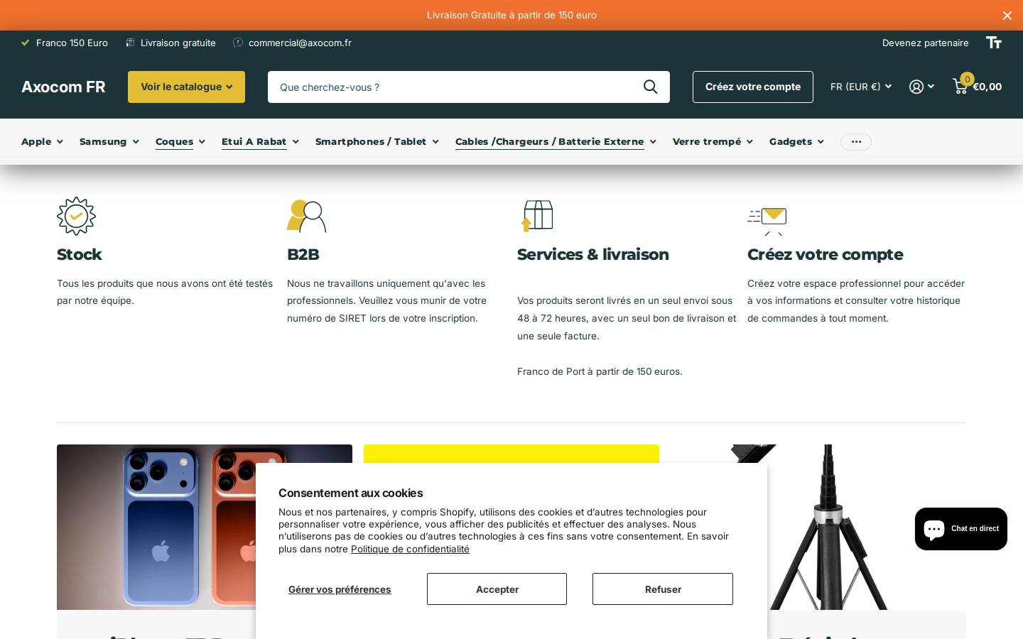 Axocom homepage screenshot