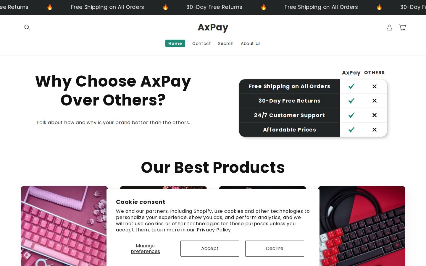 axpay.shop homepage screenshot