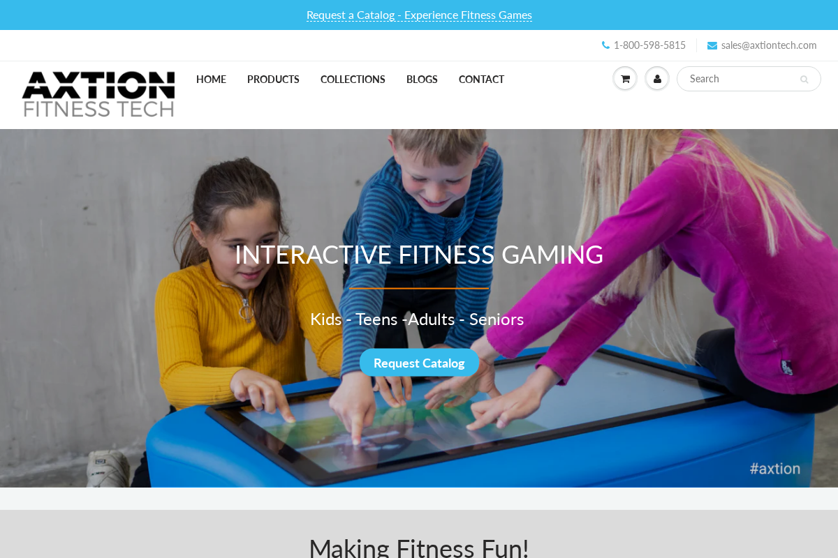 AXTION TECHNOLOGY homepage screenshot