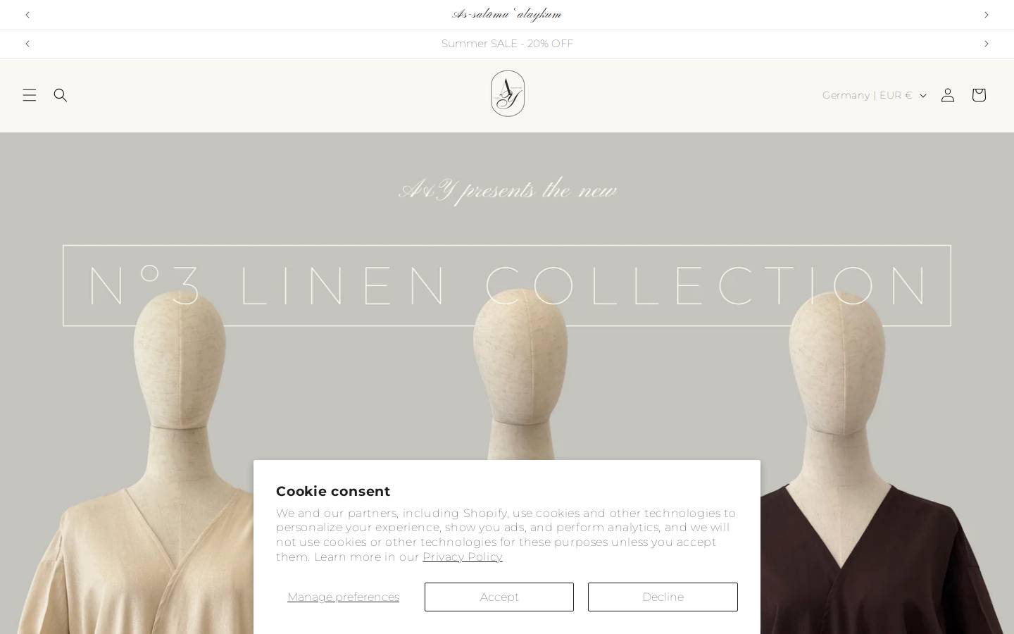 ay-collection.com homepage screenshot
