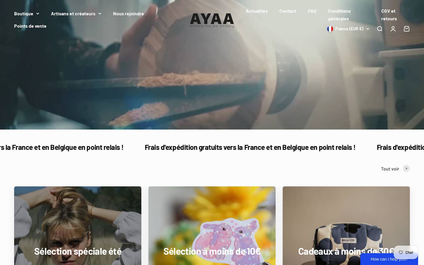 ayaa-shop.com homepage screenshot