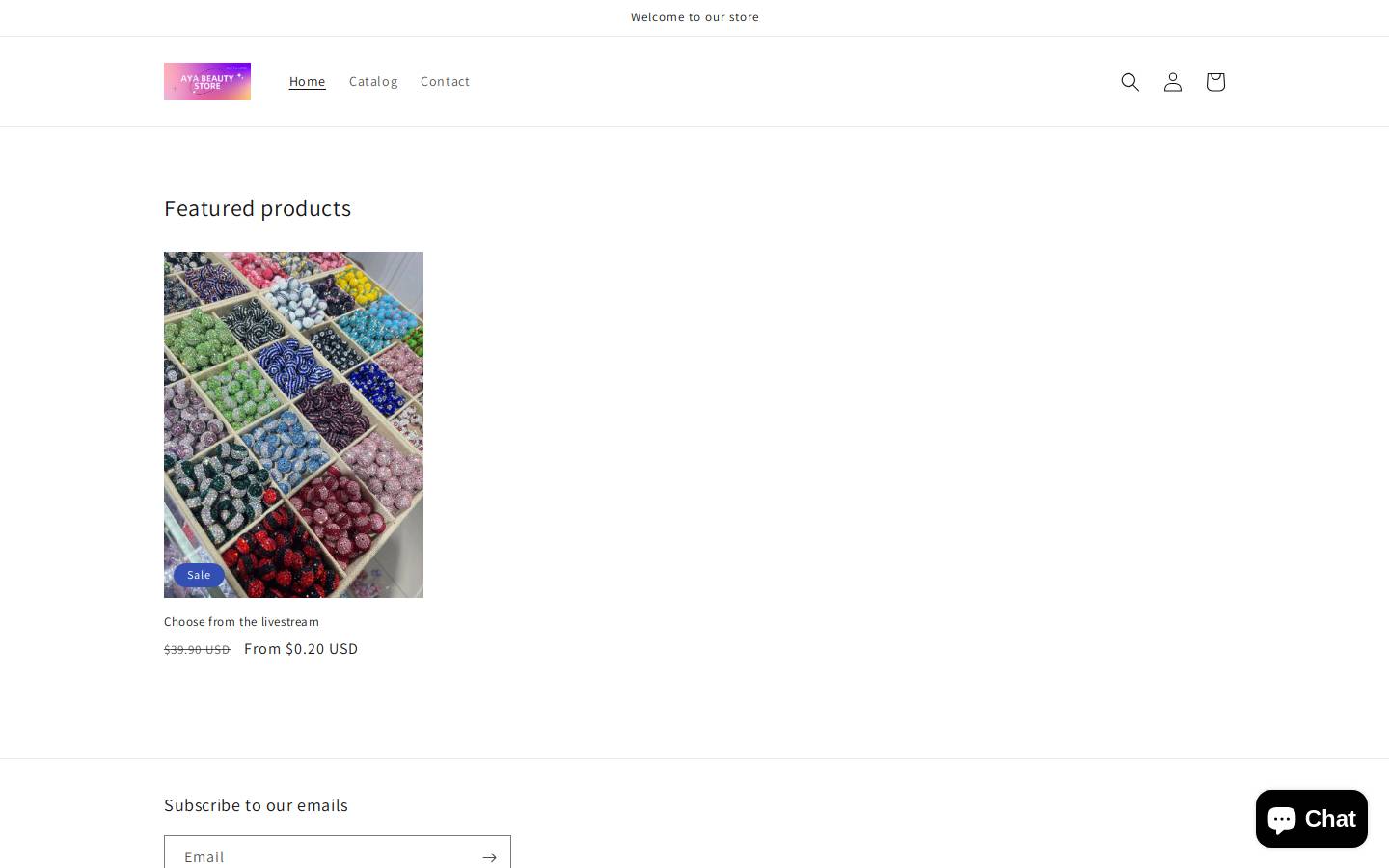 ayabeautystore.com homepage screenshot