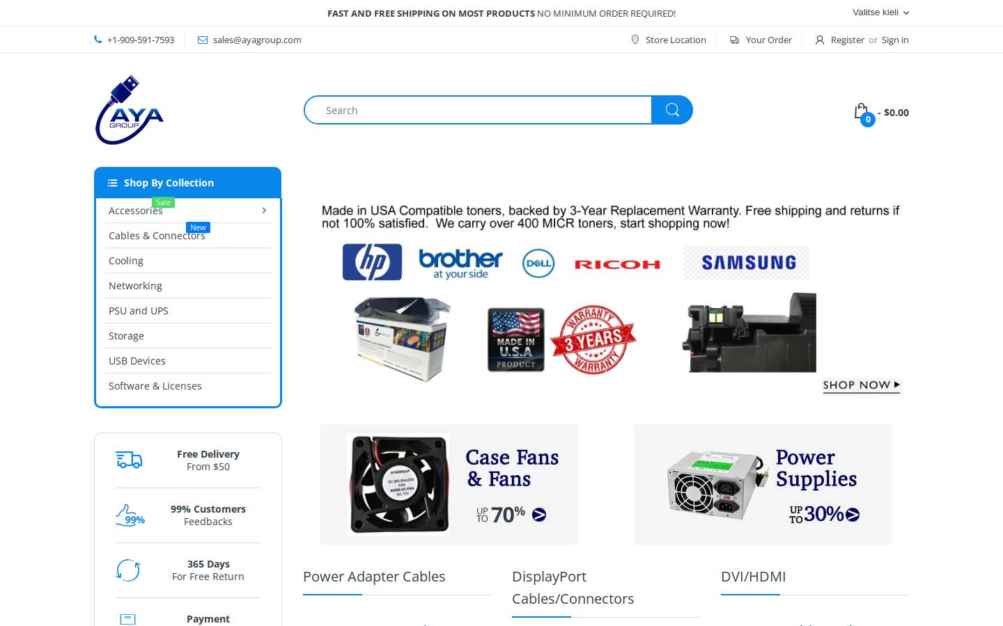 AyaGroup, Inc. homepage screenshot