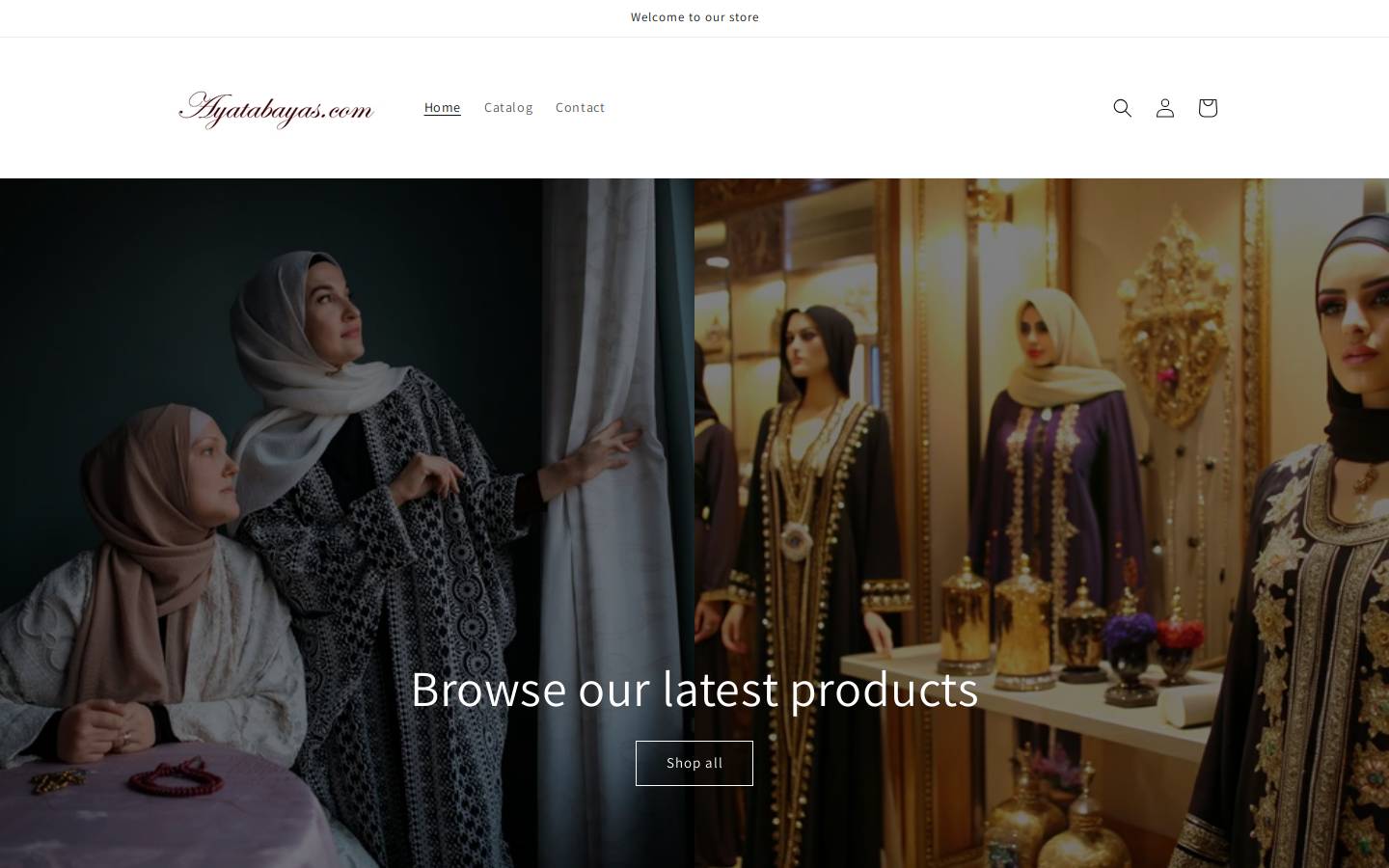 ayatabayas.com homepage screenshot