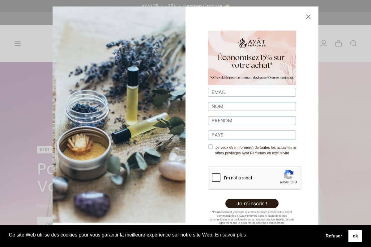 Ayatperfumes homepage screenshot