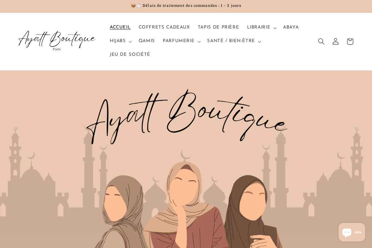 Ayattboutique homepage screenshot