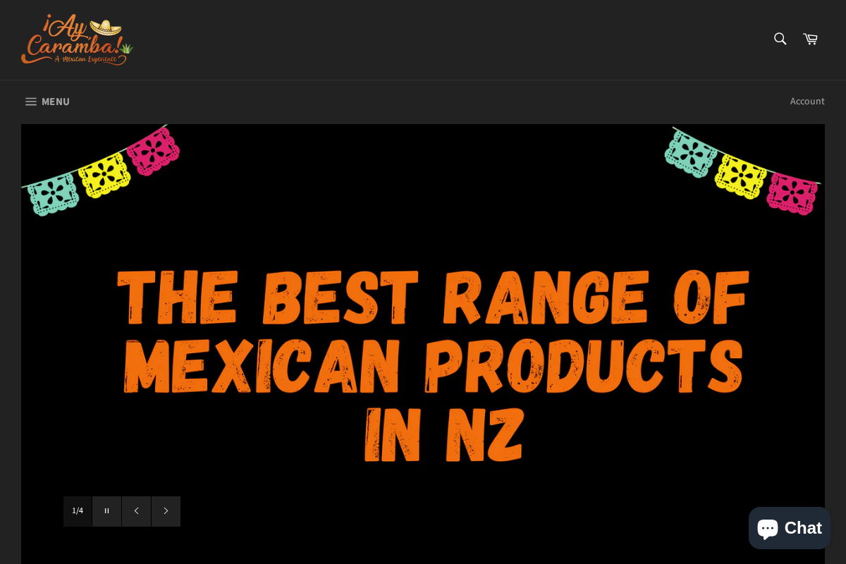 Ay, Caramba! homepage screenshot