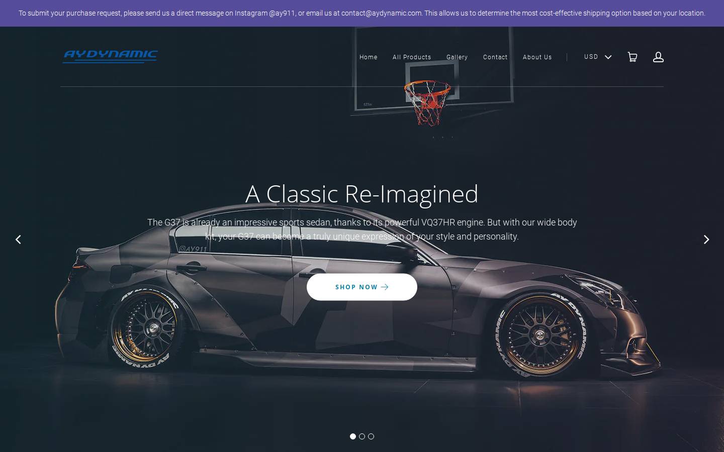 aydynamic.com homepage screenshot