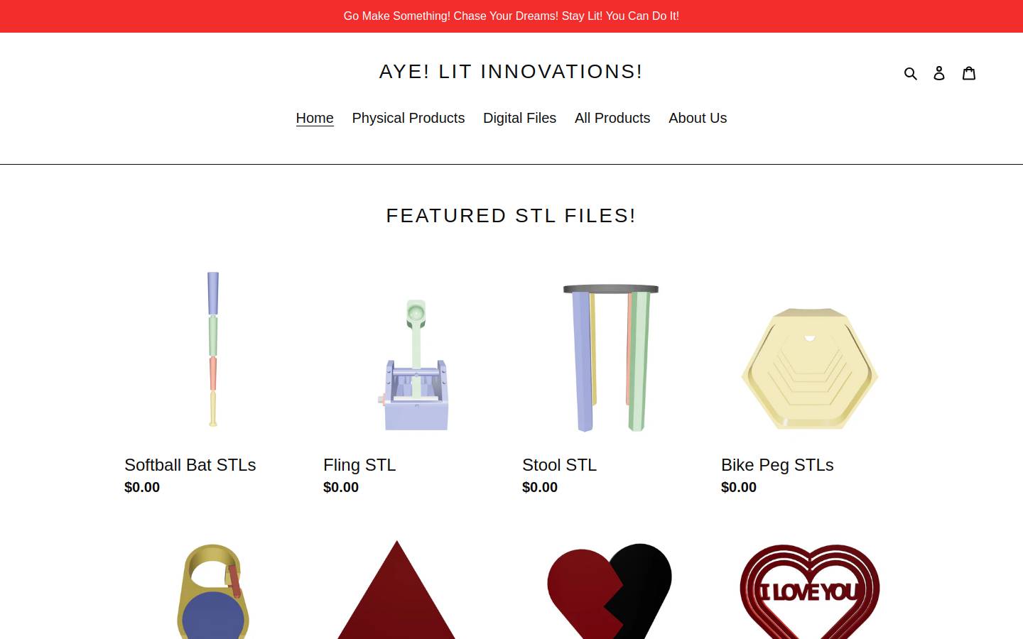 ayelit.com homepage screenshot