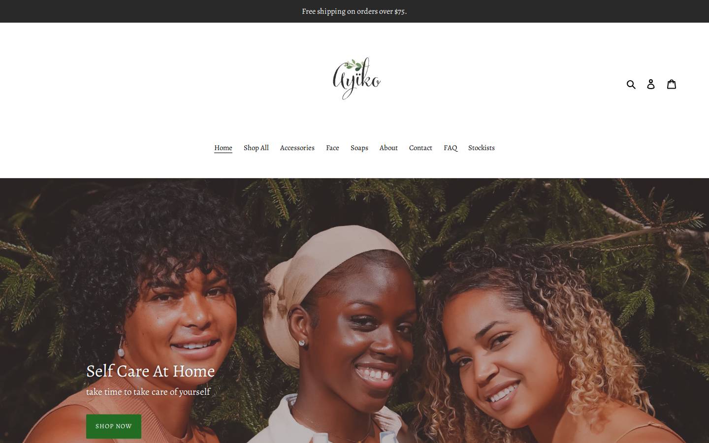 ayiiko.com homepage screenshot