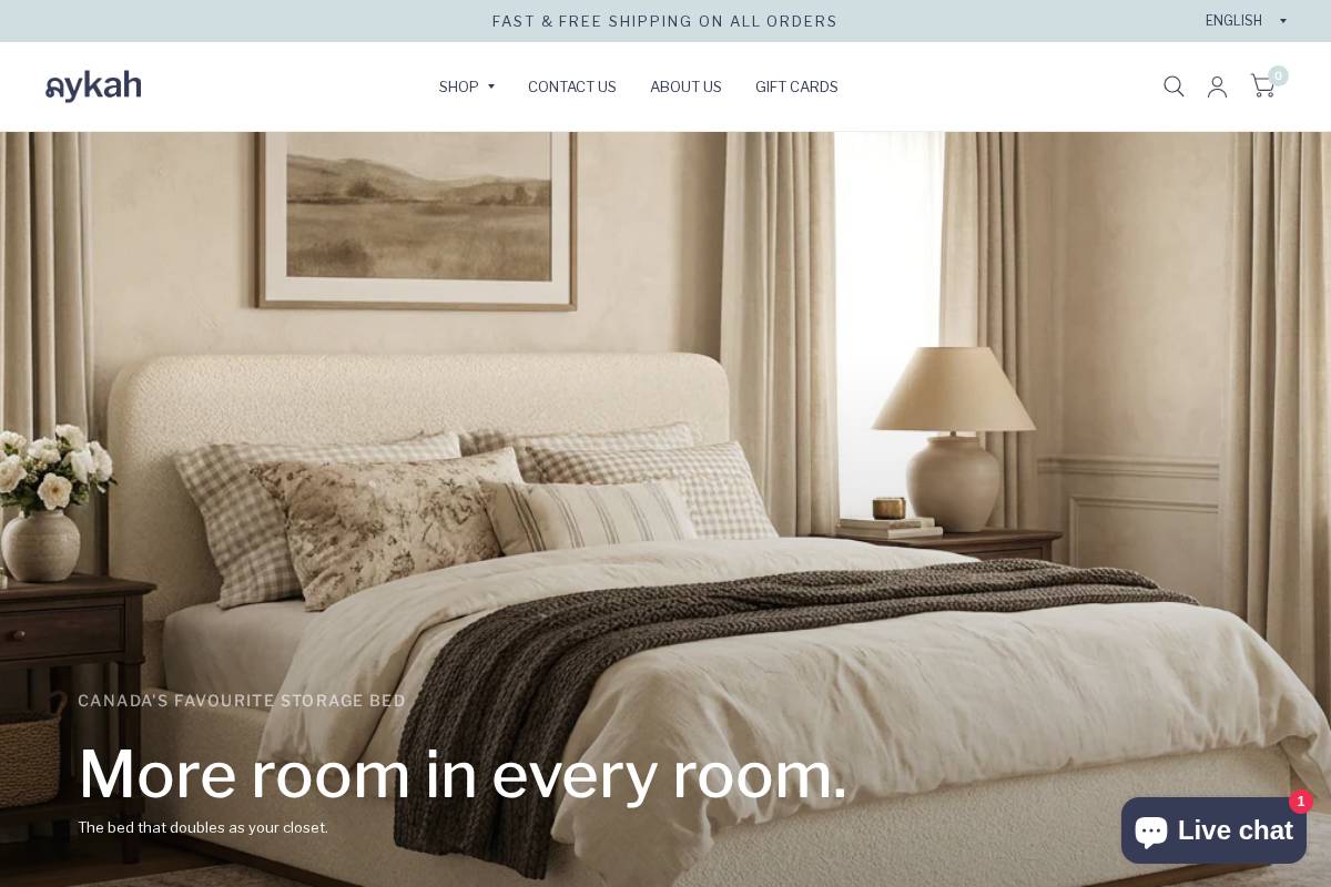 aykah.ca homepage screenshot