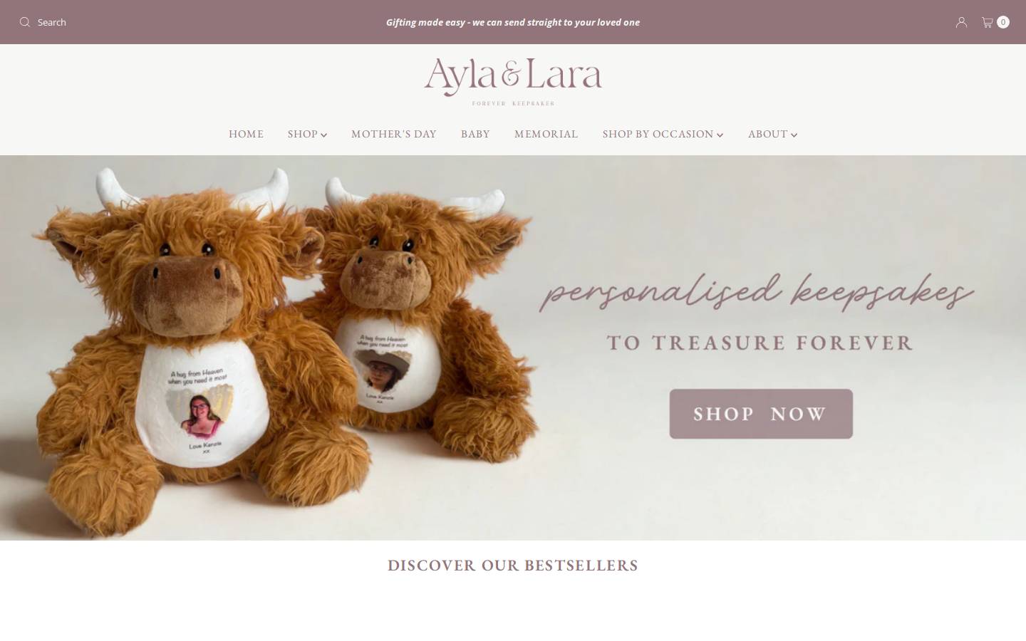 aylaandlara.com homepage screenshot