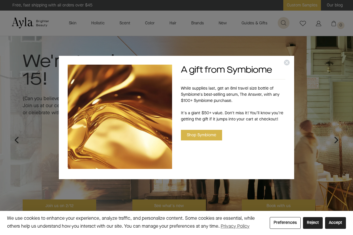 Ayla homepage screenshot