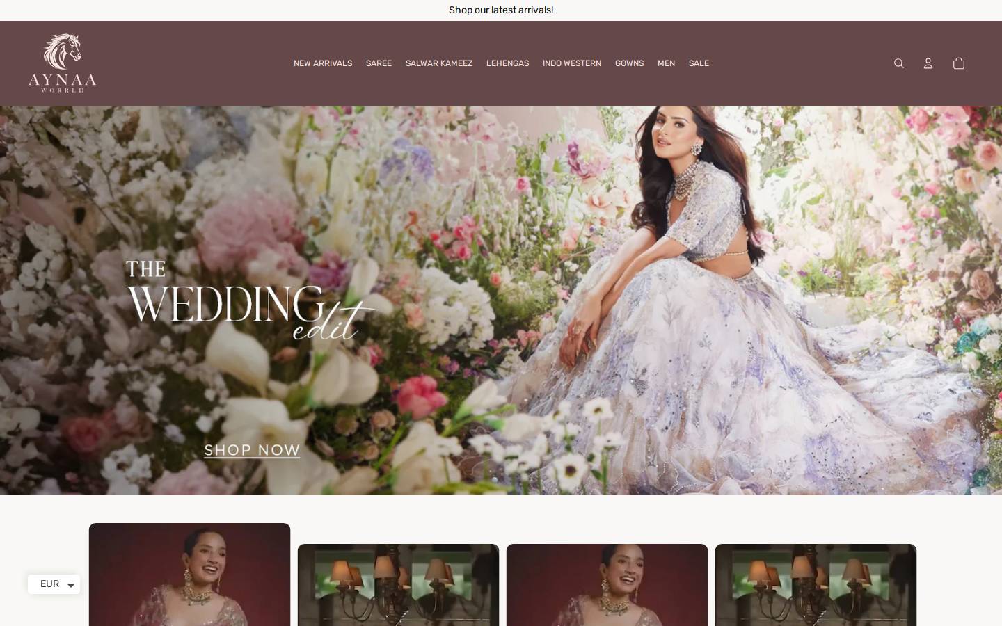 aynaaworrld.com homepage screenshot