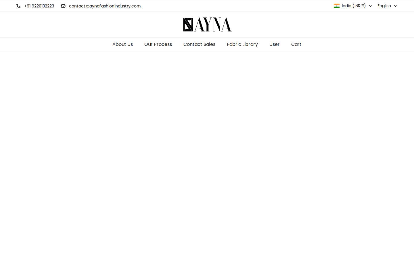 aynafashionindustry.com homepage screenshot