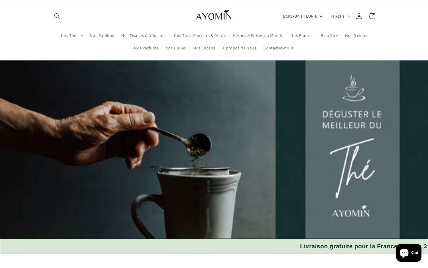 ayomin.com homepage screenshot