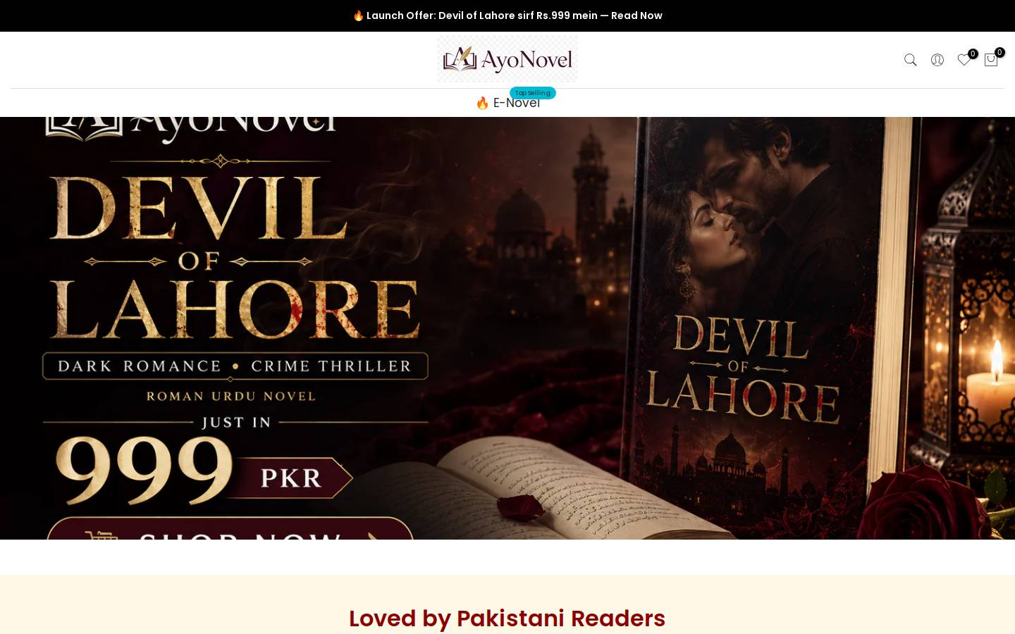 ayonovel.shop homepage screenshot