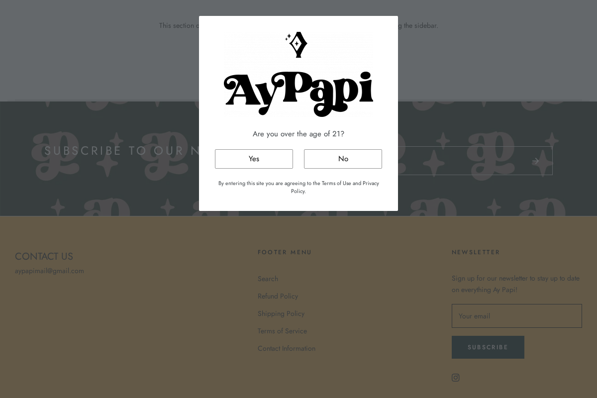 AyPapiCo homepage screenshot