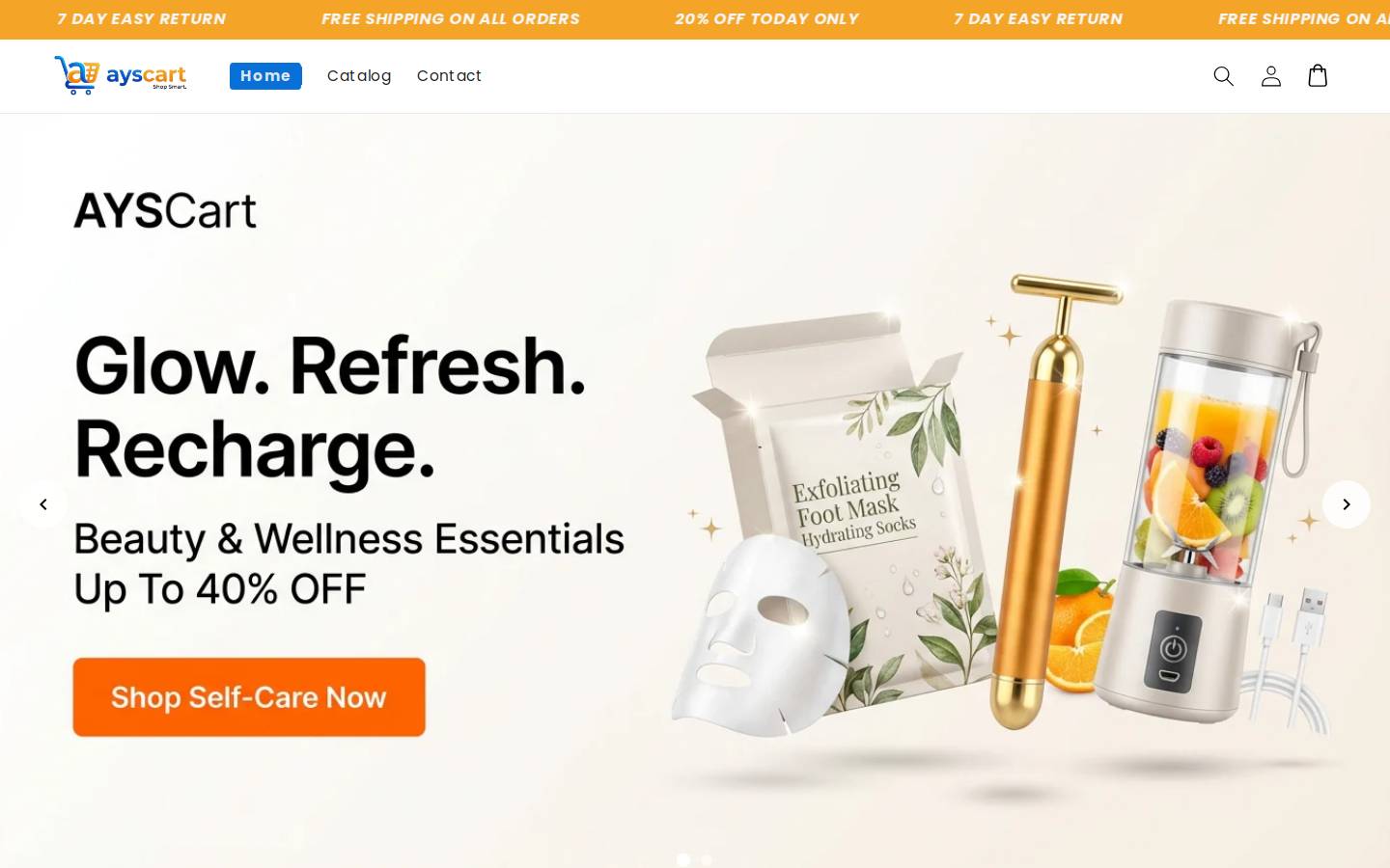 ayscart.com homepage screenshot