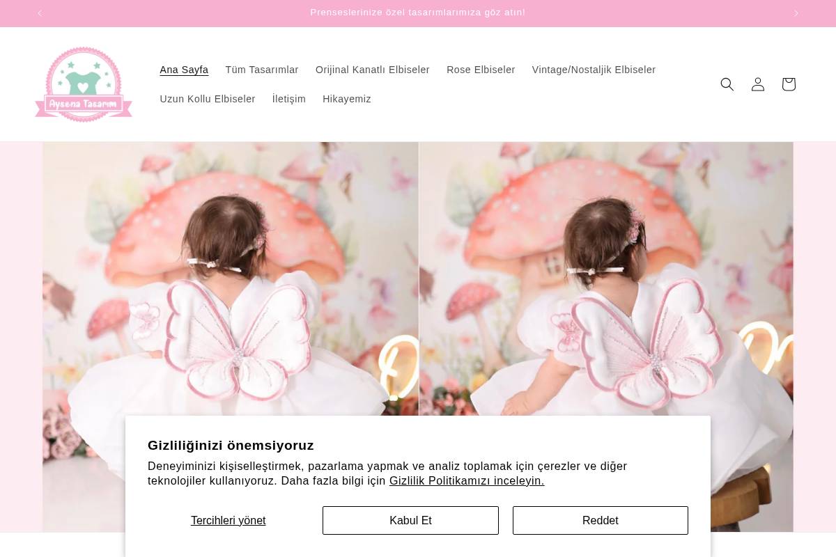 aysenatasarim.com homepage screenshot