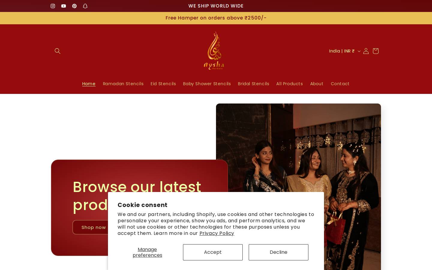 ayshaherbals.com homepage screenshot
