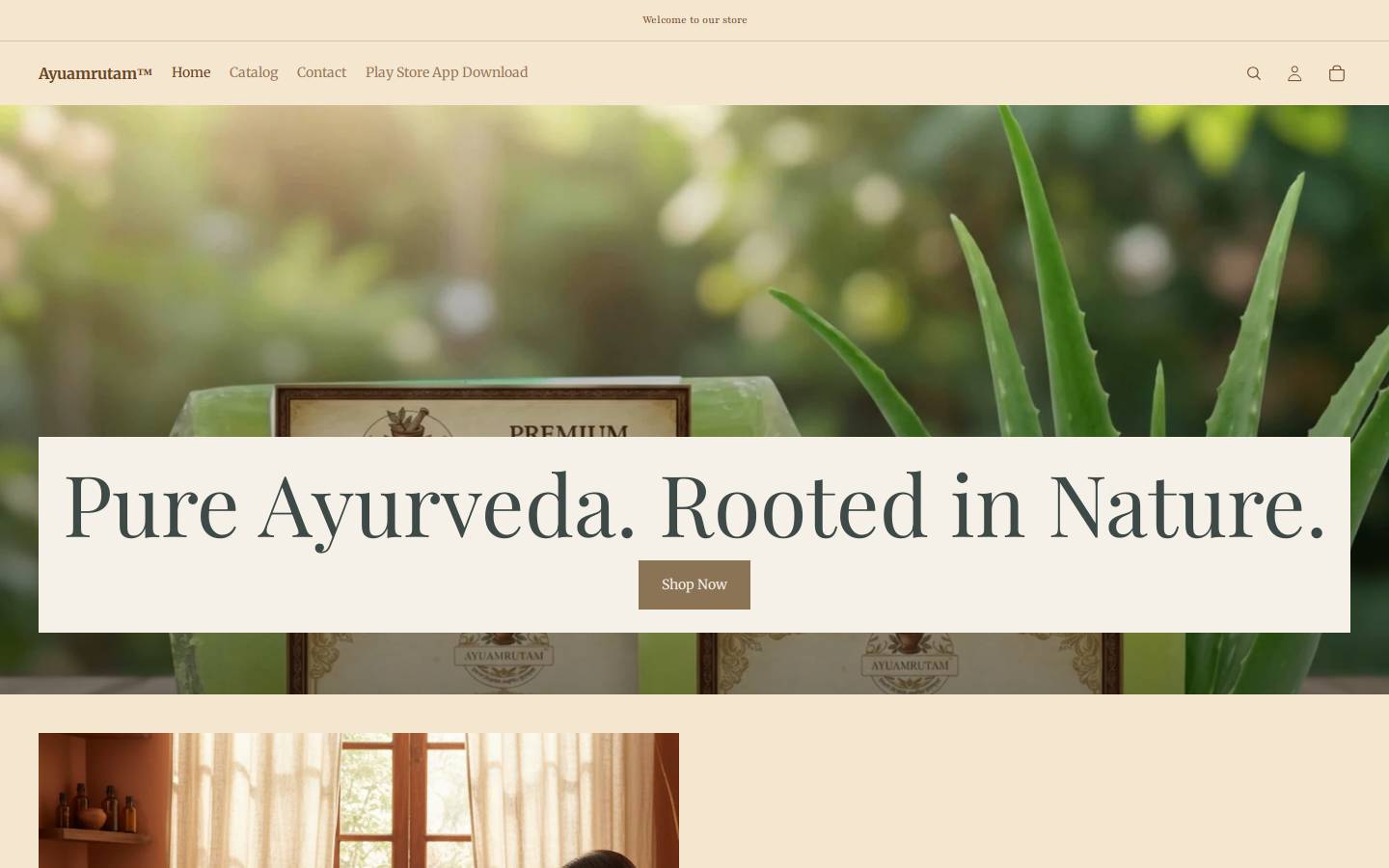ayuamrutam.com homepage screenshot
