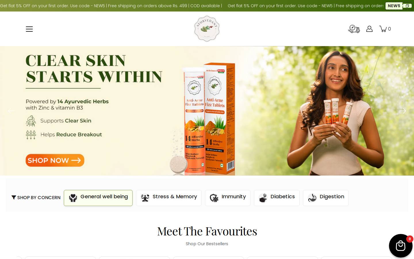 ayurvedant.com homepage screenshot