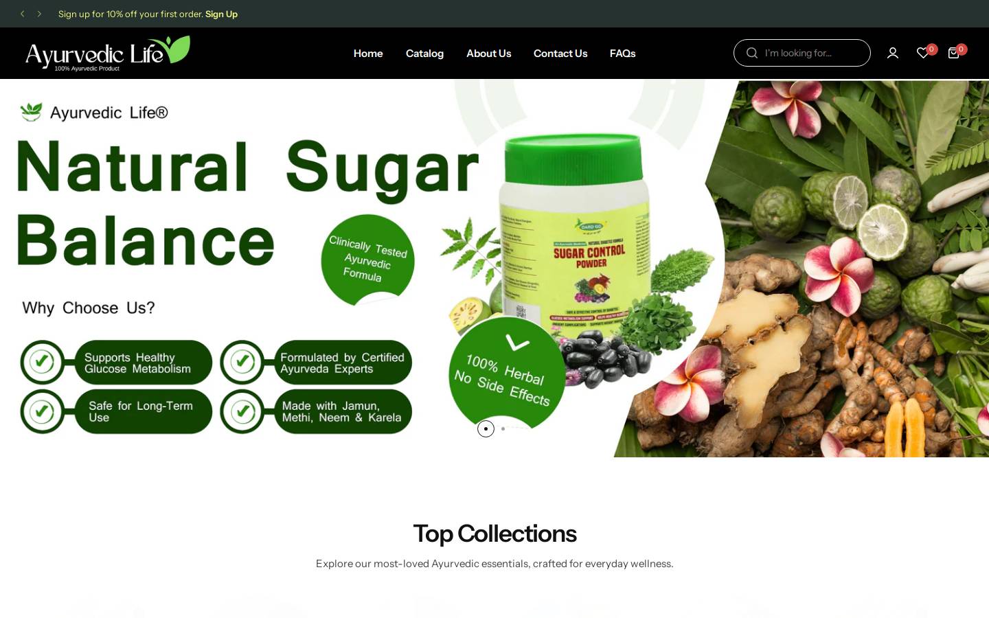 ayurvediclife.net homepage screenshot