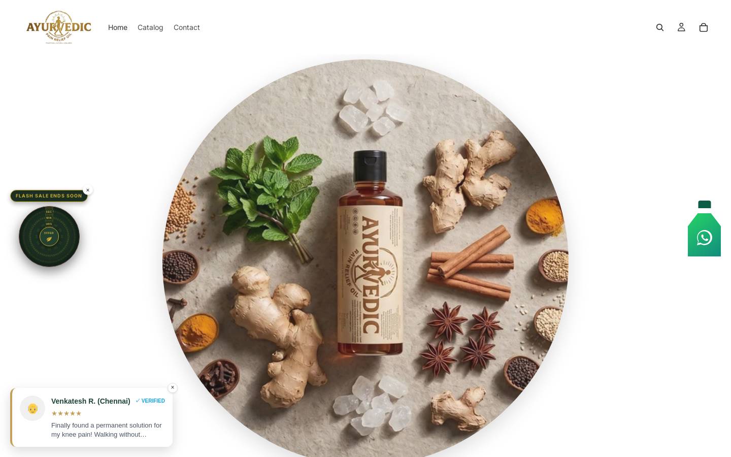 ayurvedicpainoil.in homepage screenshot