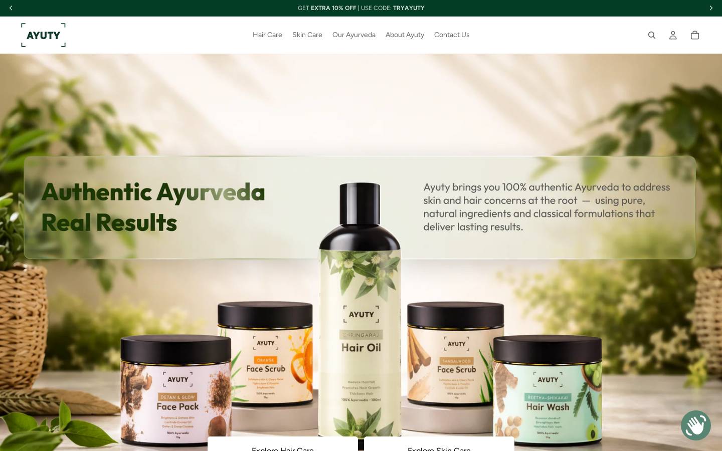 ayuty.com homepage screenshot