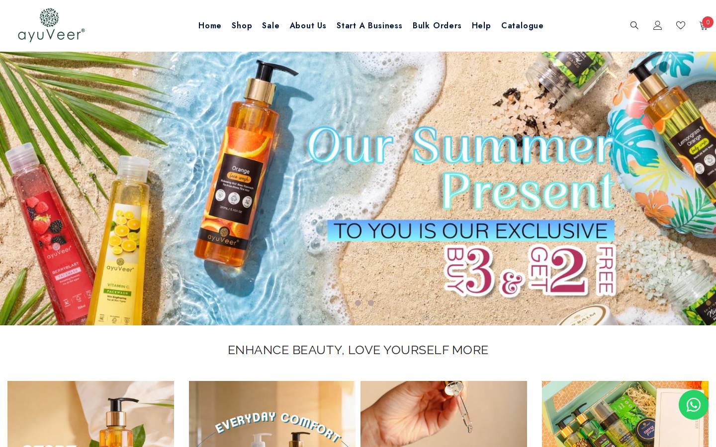 ayuveer.com homepage screenshot