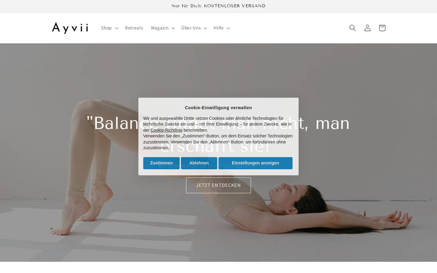 ayvii.com homepage screenshot