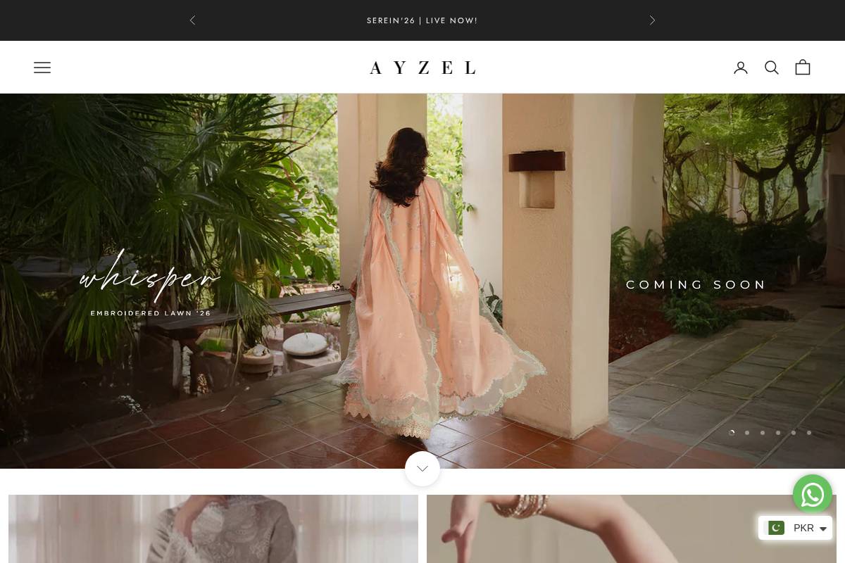 ayzel.pk homepage screenshot