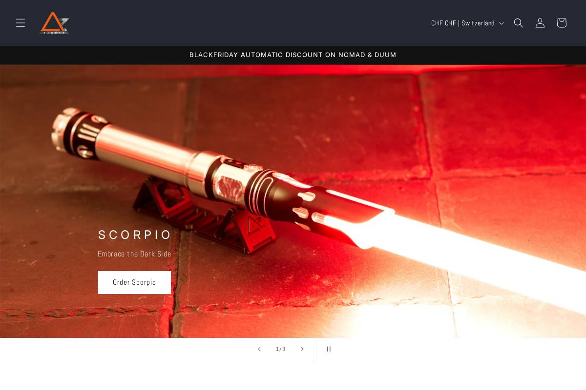 Az Sabers homepage screenshot