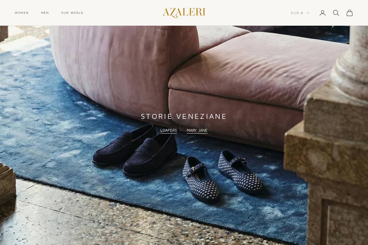 Azaleri homepage screenshot