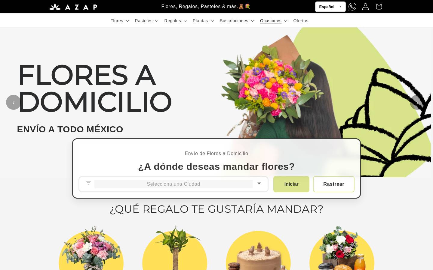 azapflores.com homepage screenshot