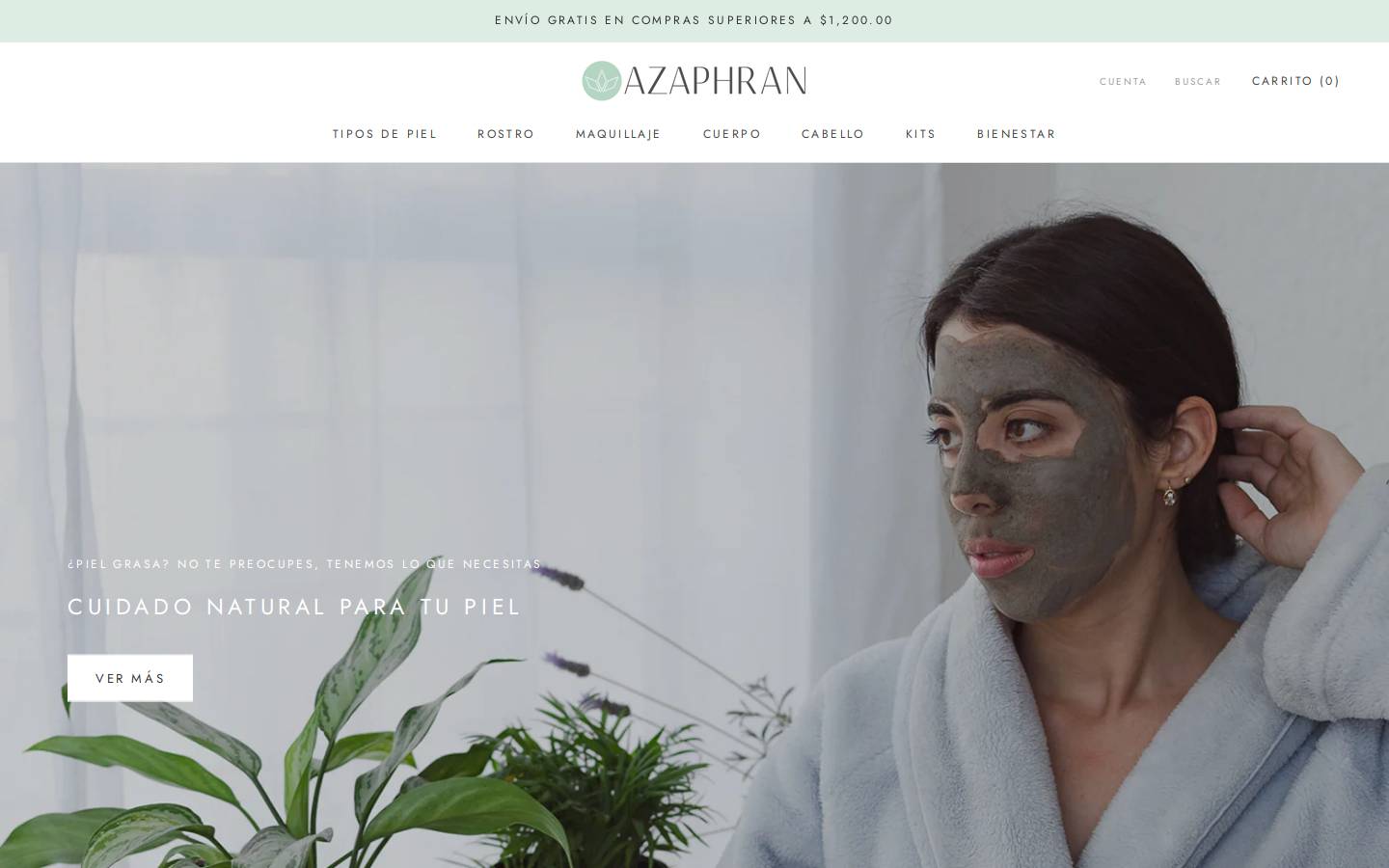 azaphran.com homepage screenshot