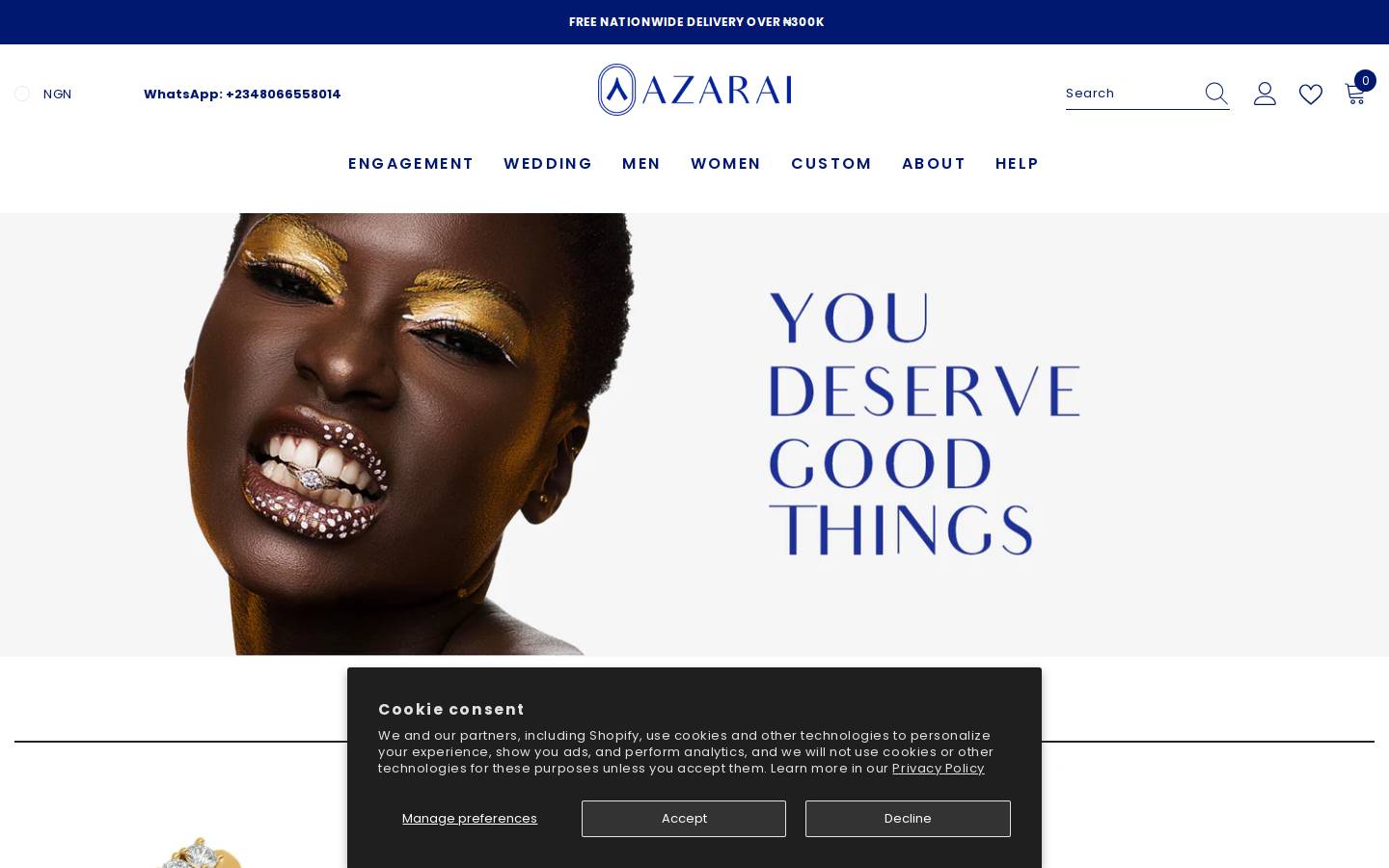 azarai.com homepage screenshot